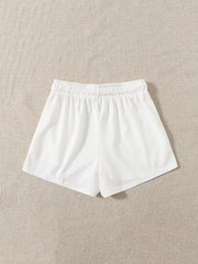 Y2K Letter Print Elastic Drawstring Shorts