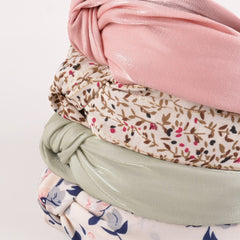 4pcs Floral Flower Print Headband Vintage Hair Accessories