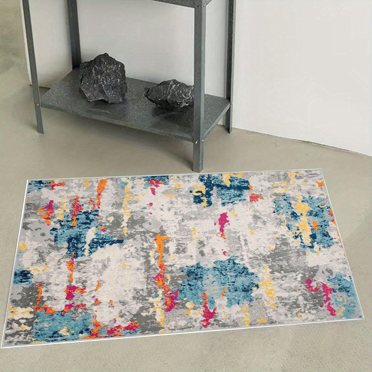 Modern Abstract Runner Rug Soft Non Slip Machine Washable Stair Carpet