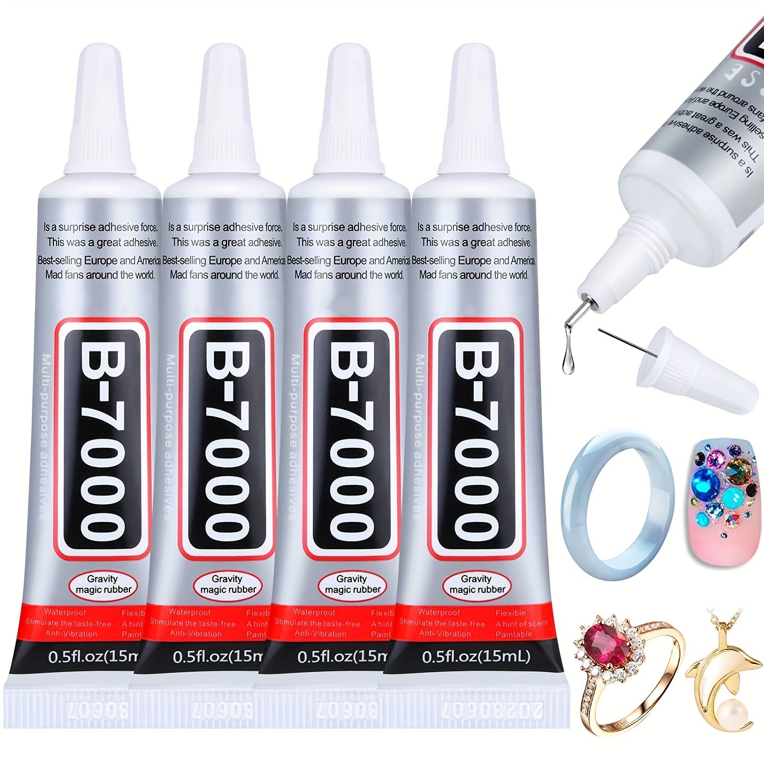 5pcs 15 Ml B 7000 Craft Glue For Jewelry Making Liquid Fusion Glue