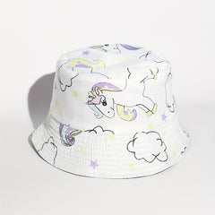 Unicorn Print Sun Protection Fisherman Hat