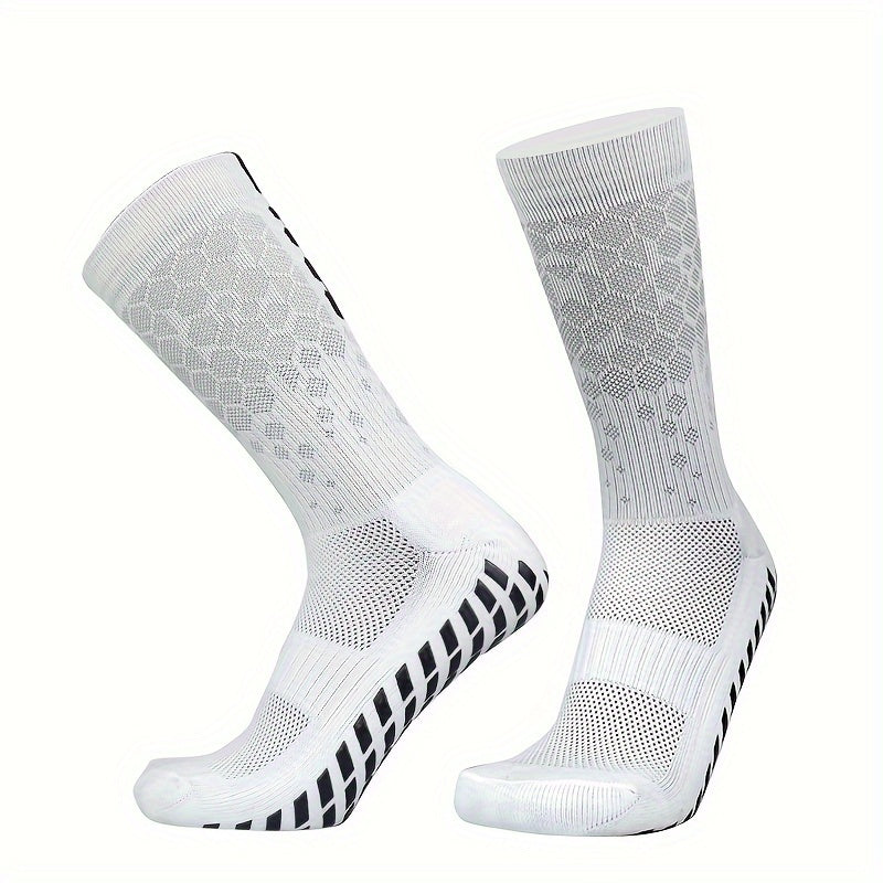 Men's Sports Grip Socks Non-slip Football Crew Socks