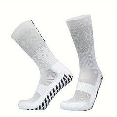 Men's Sports Grip Socks Non-slip Football Crew Socks
