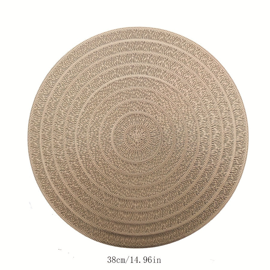 Round PVC Placemats Bullseye Heat Insulation Table Mat