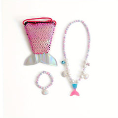 Mermaid Tail and Shell Accessory Set for Girls