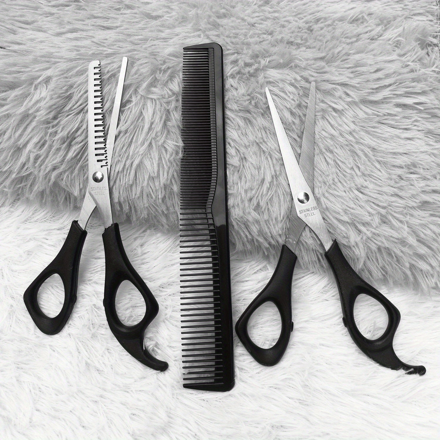 4Pcs Barber Hairdressing Set Scissors Thinning Shears Comb Styling Tools