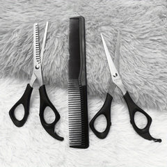 4Pcs Barber Hairdressing Set Scissors Thinning Shears Comb Styling Tools