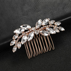 Emerald Green Rhinestone Hair Side Comb Tiara