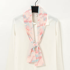 Chiffon Sunscreen Scarf Fall Winter Ladies Warm Printing Soft Silk Scarf