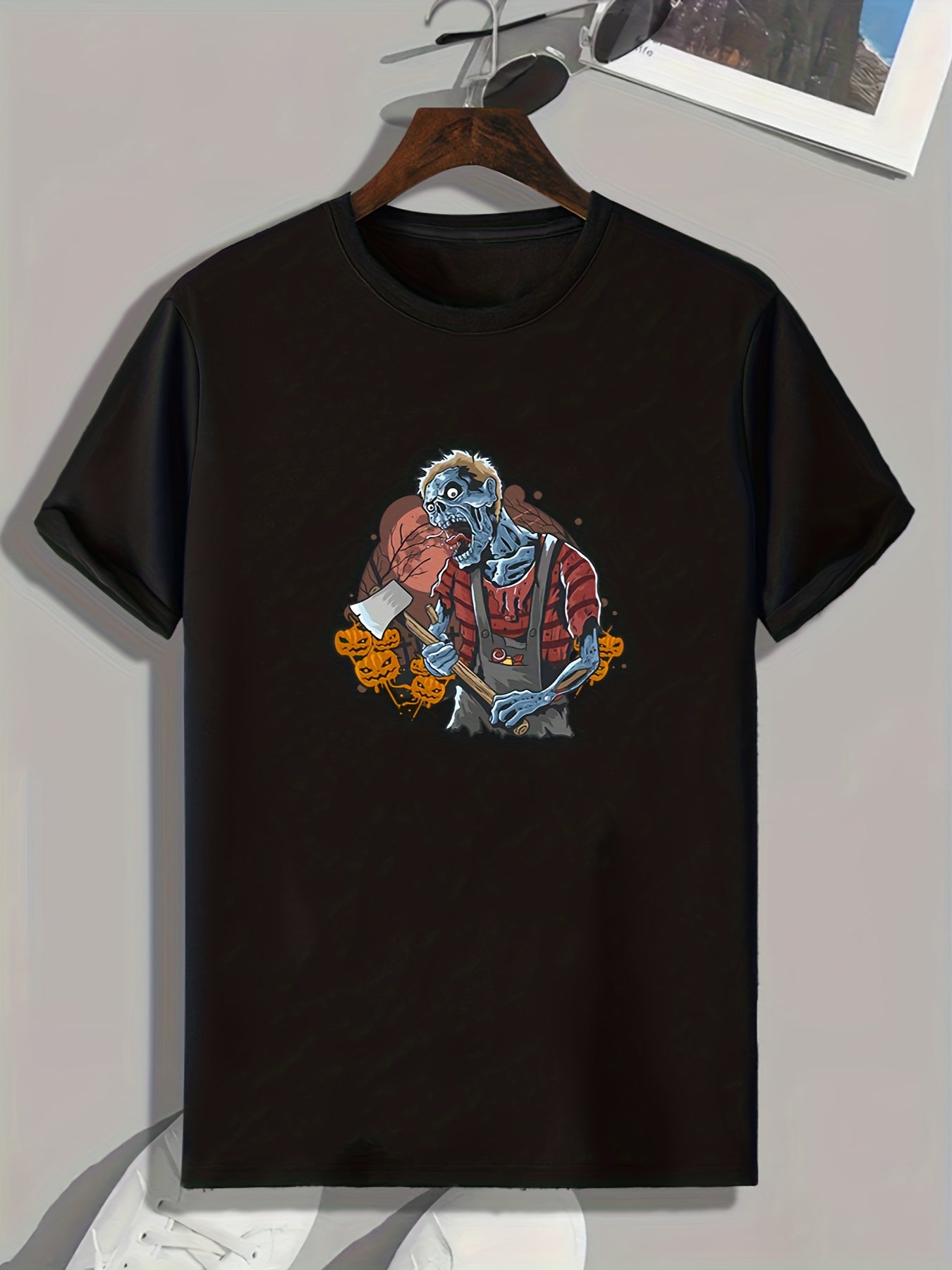 Monster Halloween Print Men's Graphic T shirt - Casual Comfy Tee