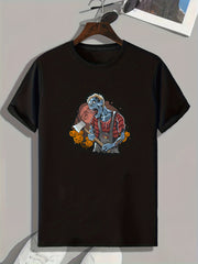 Monster Halloween Print Men's Graphic T shirt - Casual Comfy Tee