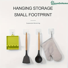 Plastic Kitchenware Holder 4 Card Cooking Utensil Rest