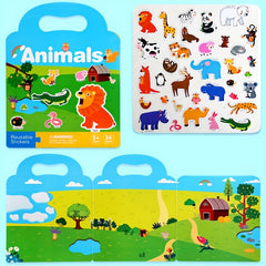 Reusable Kids Sticker Book - Fun Stickers for Boys & Girls