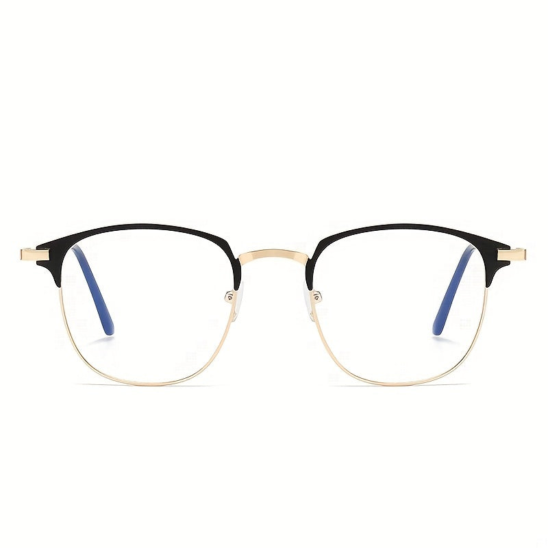 Anti Eyeglass Semi Rimless Frame Clear Glasses Unisex Computer Eyewear