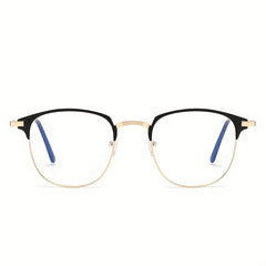 Anti Eyeglass Semi Rimless Frame Clear Glasses Unisex Computer Eyewear