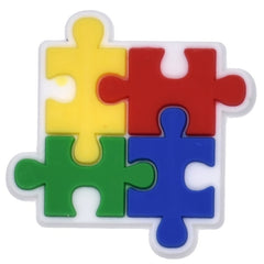 16pcs Puzzle Pattern Decorative Charms for Clogs Sandals PVC Shoes Accessories