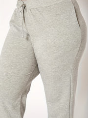 Sporty Pants Women's Plus Elastic Waist Tie Joggers