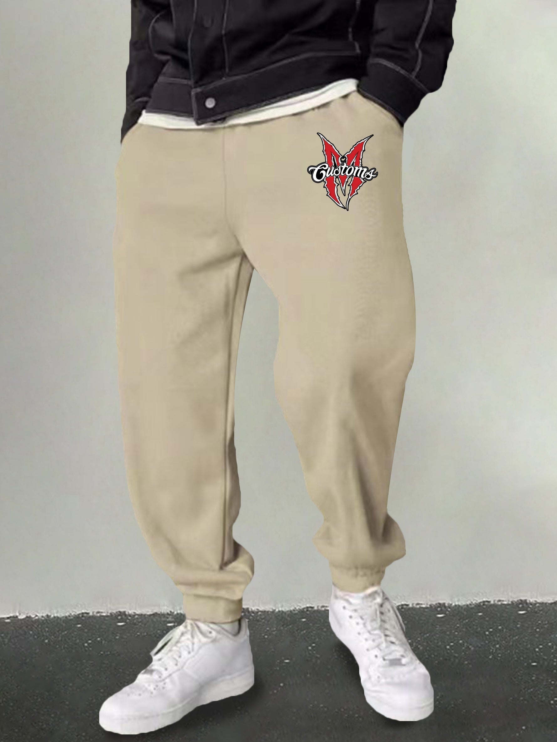 Men's Print Sweatpants Casual Stretch Drawstring Joggers