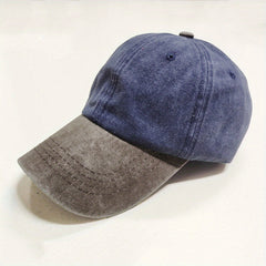 Vintage Washed Denim Soft Top Baseball Cap for Men