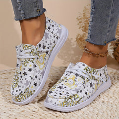 Women's Skate Shoes With Star & Year's Letter Designs