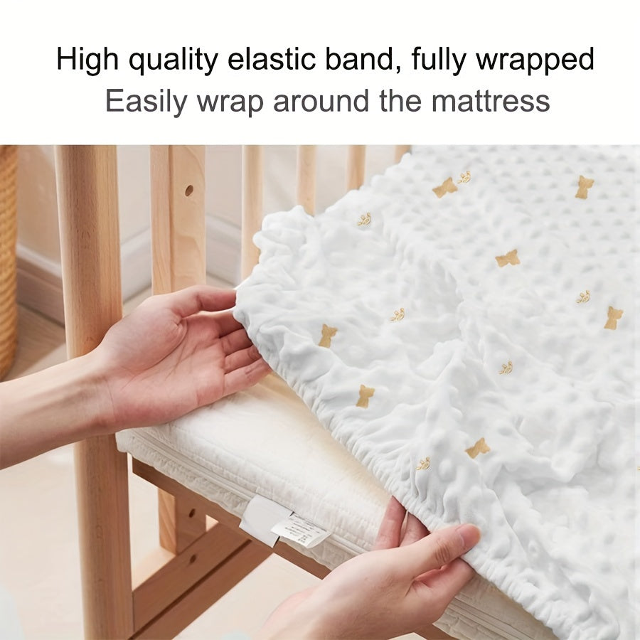 Boobee Ultra Soft Knitted Polyester Fitted Crib Sheet Animal Print