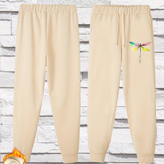 Women's Plus Dragonfly Graphic Fleece Joggers