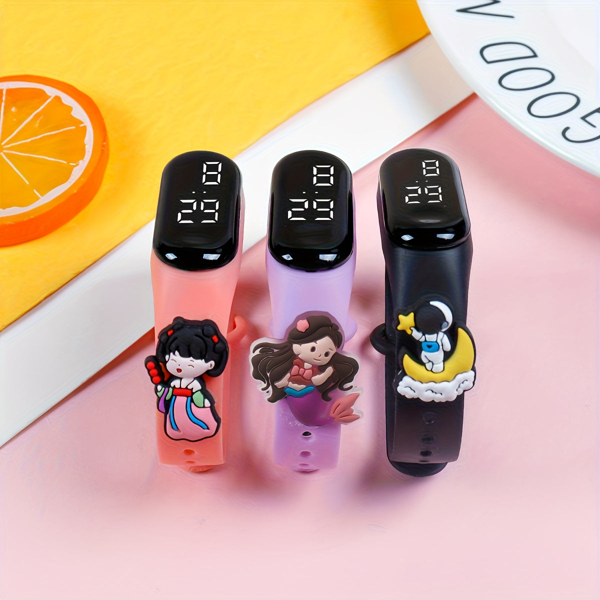 3pcs Cartoon LED Electronic Wristband Set -Perfect Gift for Exams