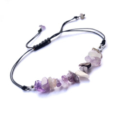 Miniy Stone Woven Bracelet Natural Stone Beads Braided Rope Stone Bracelet