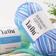 8 ply Multicolor Soft Yarn 100g 200m 2mm Crocheting Knitting