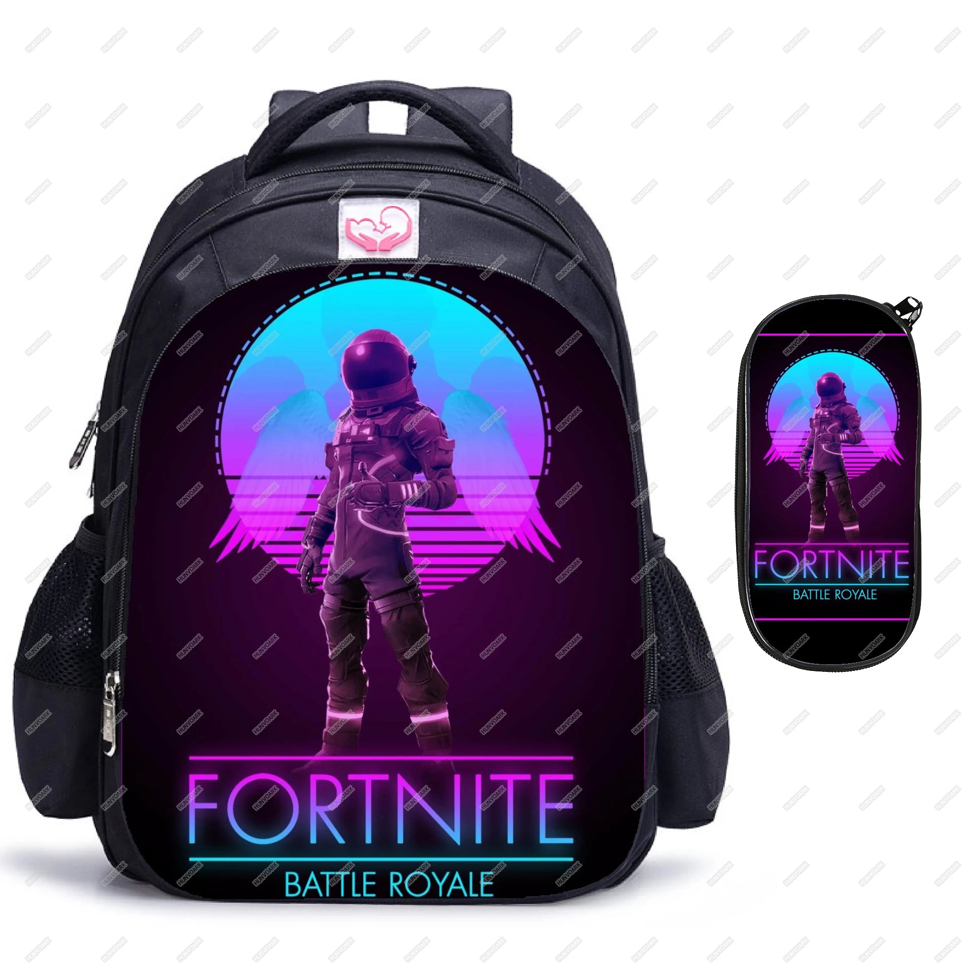 2pcs FORNITE Kids Backpack Orthopedic School bag Waterproof Backpacks