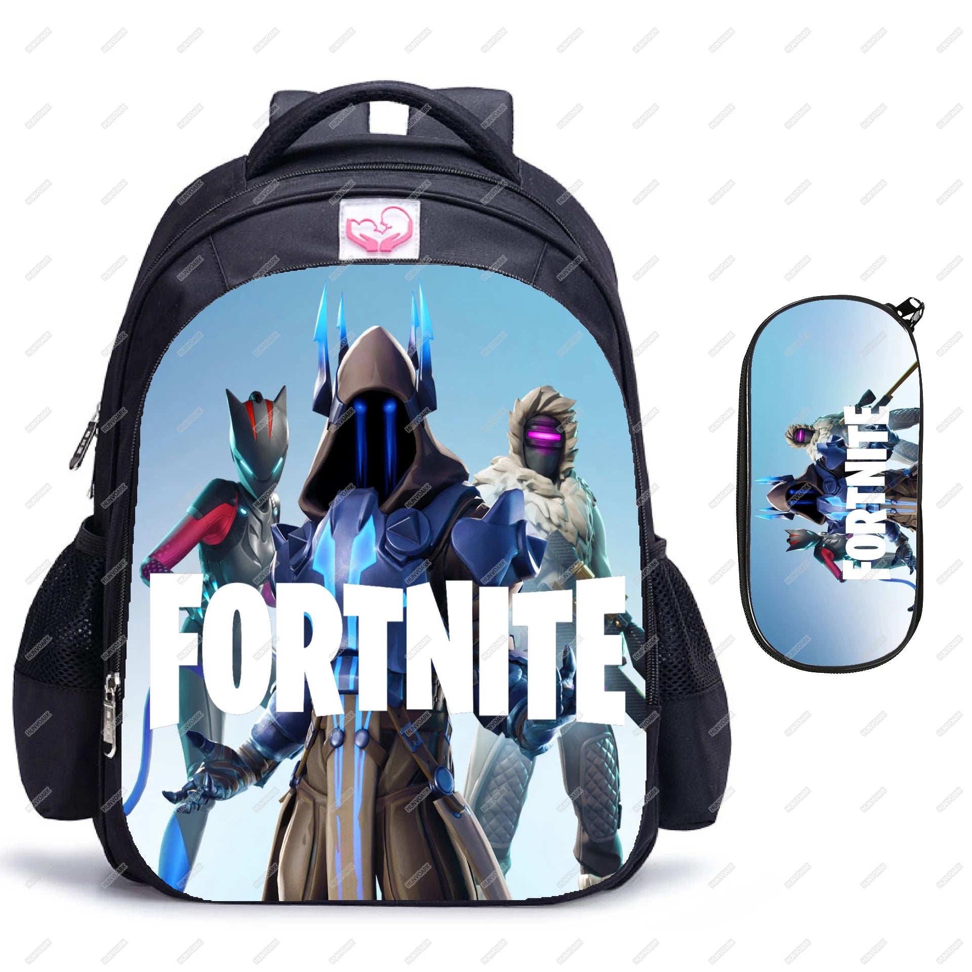 2pcs FORNITE Kids Backpack Orthopedic School bag Waterproof Backpacks