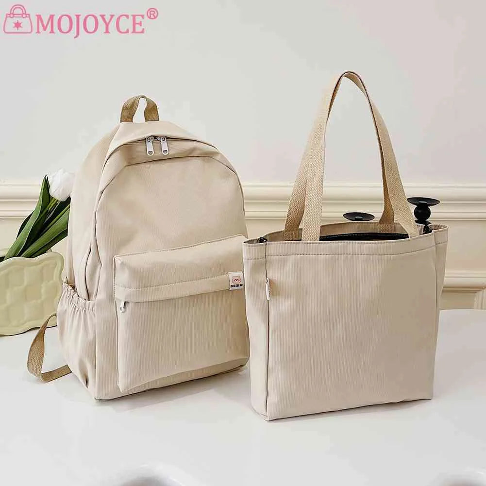 2pcs Student Bookbag Set with Handbag Large Capacity