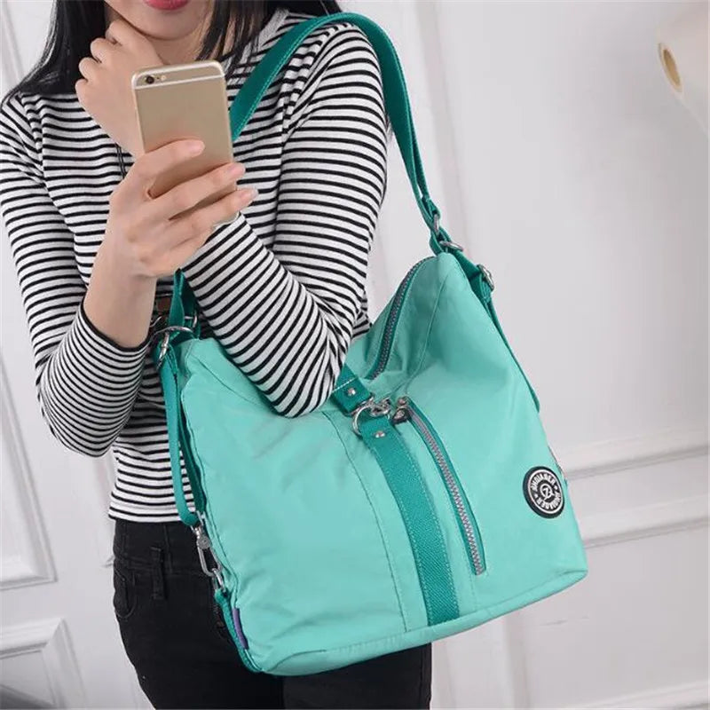 3 In 1 Women Bags Multifunction Backpack Shoulder Bag Nylon Cloth