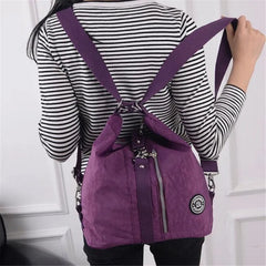 3 In 1 Women Bags Multifunction Backpack Shoulder Bag Nylon Cloth