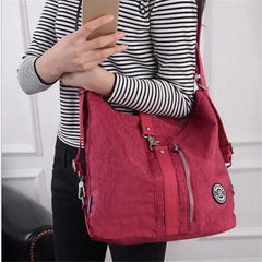 3 In 1 Women Bags Multifunction Backpack Shoulder Bag Nylon Cloth