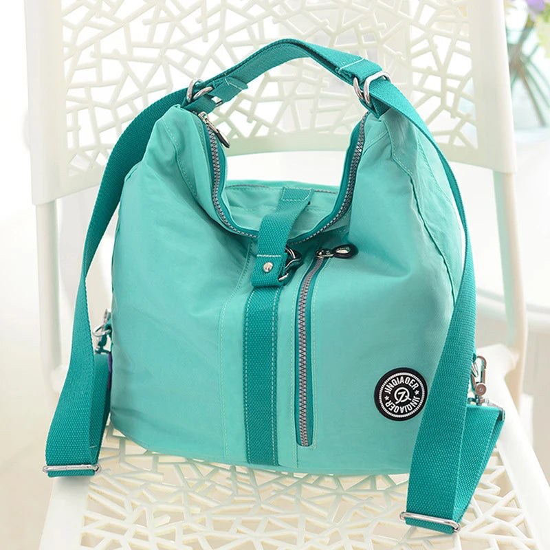 3-in-1 Women Bags Multifunction Backpack Shoulder Bag Nylon Cloth Tote
