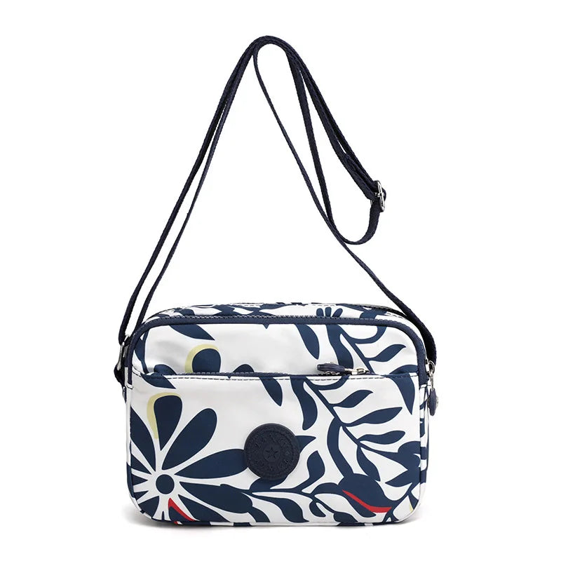 3 Layers Women Mini Bag Printing Nylon Girls Small Shoulder Bag