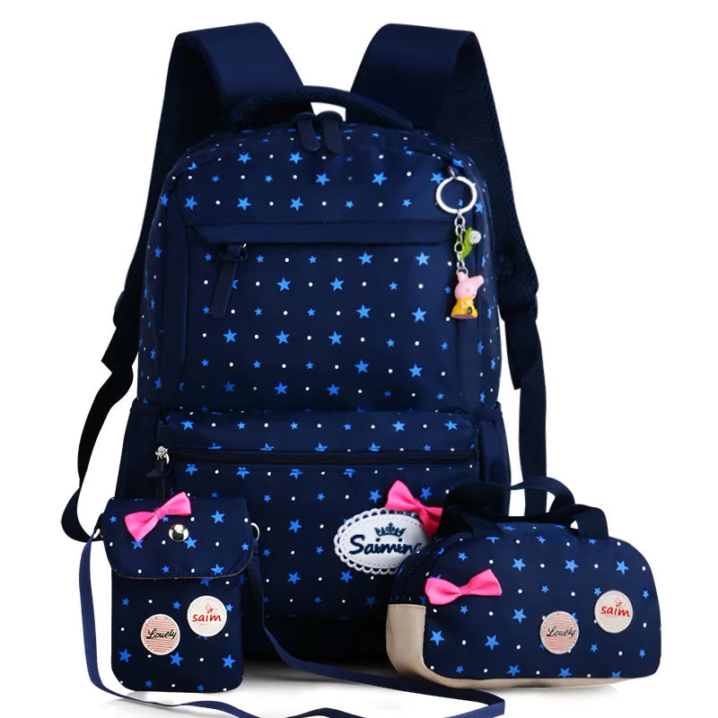 Girls Orthopedics Schoolbag Backpack Mochila Star Print Children School Bags