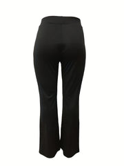  Women's High Rise Wide Leg Trousers With Pockets