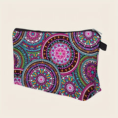 Vintage Flower Print Portable Makeup Pouch & Toiletry Organizer