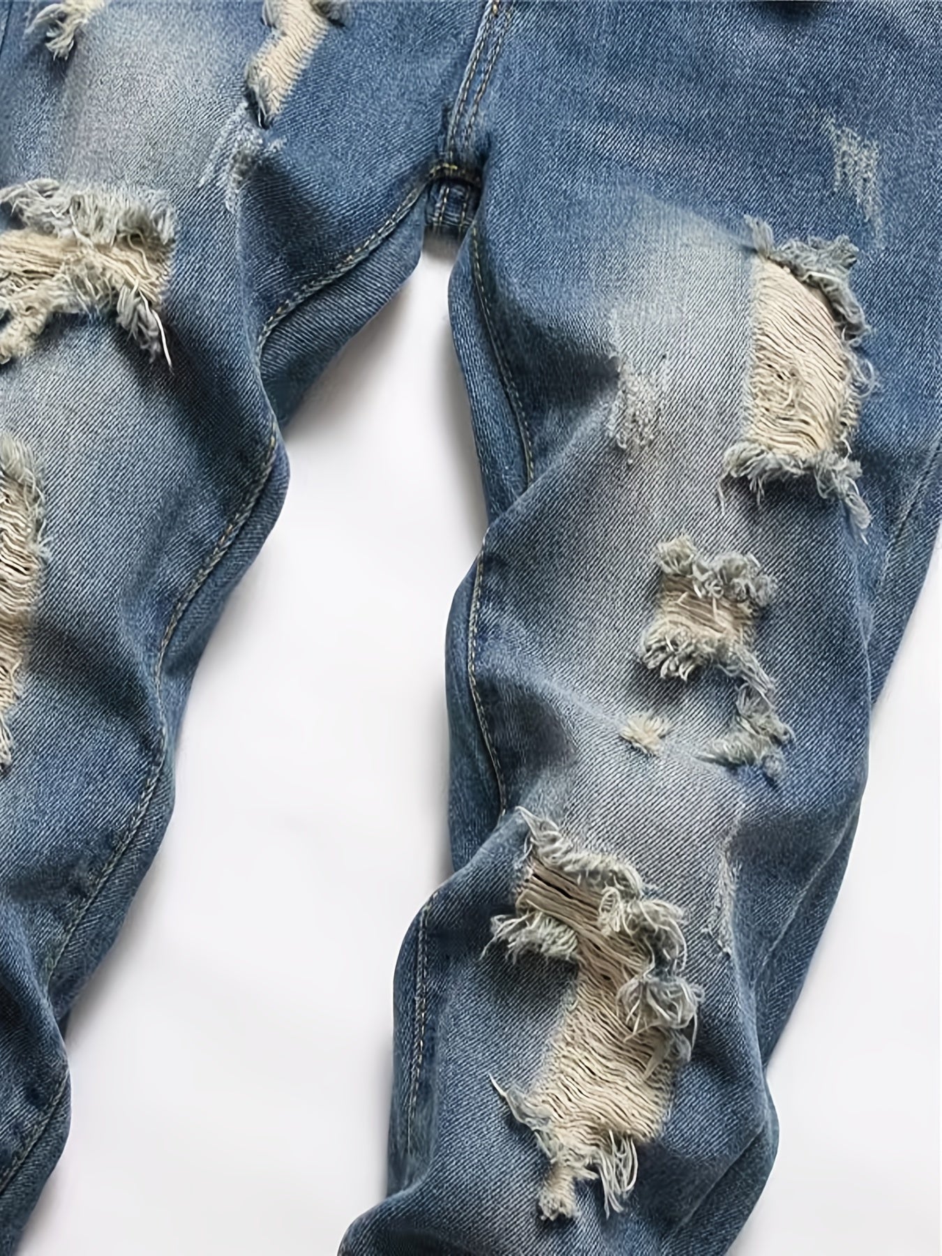 Kids Ripped Denim Jeans with Pockets