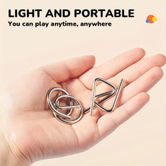 40 Golden Puzzle Rings Brain Teasing Toy Snake Puzzle IQ Test