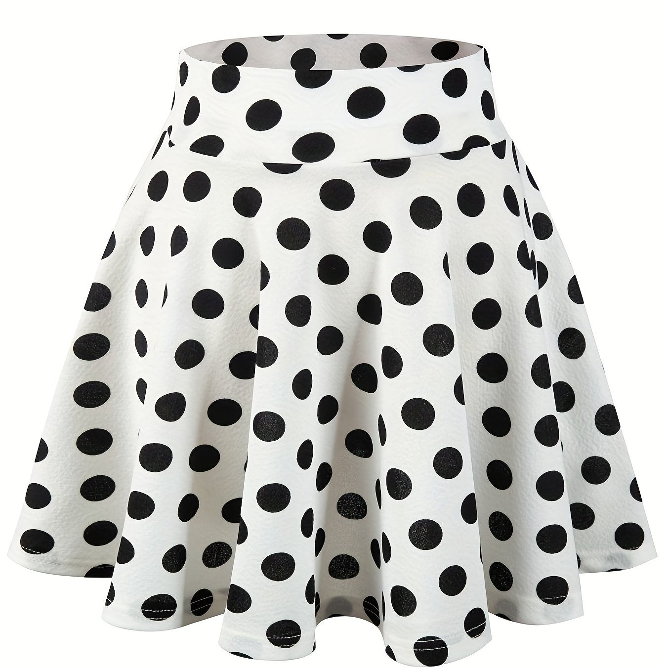 Kpop Polka Dot Skater Skirt Ruffle A Line Mini Skirt