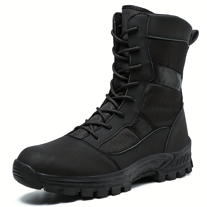 Men's Combat High Boots Non Slip Lace Up Hiking Shoes