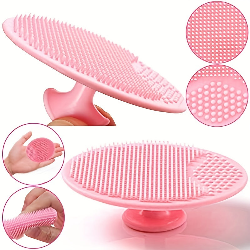2pcs Baby Bath Silicone Brush for Dry Skin & Eczema Pink