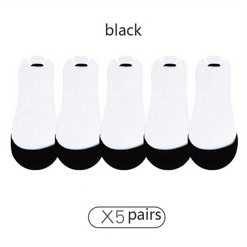 5 Pairs Half Palm Slingback Socks Women's Stockings