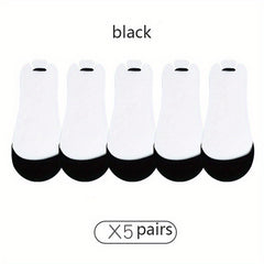 5 Pairs Half Palm Slingback Socks Women's Stockings