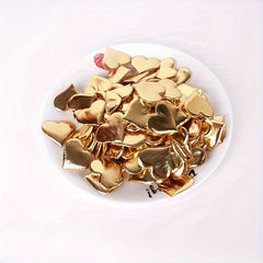 50pcs Golden 3D Heart Shaped Confetti Wedding Birthday Decoration