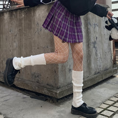 Solid Knitted Leg Warmers All-match Socks Women's Stockings
