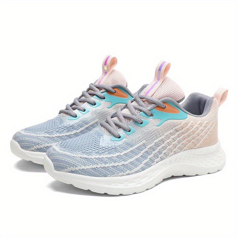 Women's Stylish Mesh Running Shoes Comfortable Lace Up Outdoor Sneakers
